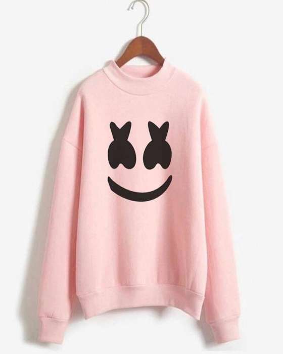 Printed Sweat Shirt For womens 515 - AceCart Warm Hooded Sweatshirt in Pink