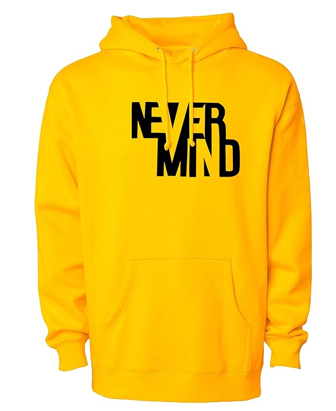 Hooded Neck Never Mind Printed Winter Full Sleeves Hoodie for Men