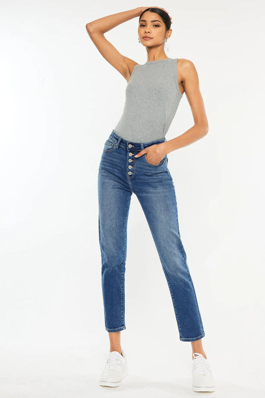 Imogene High Rise Mom Jeans