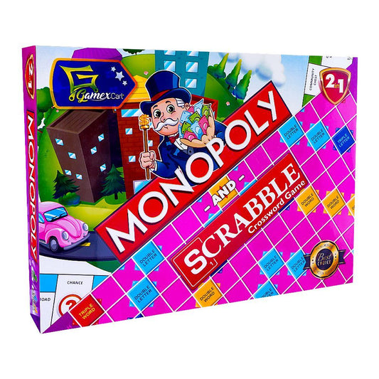 Monopoly And Scrabble 2-In-1 Crossword Game