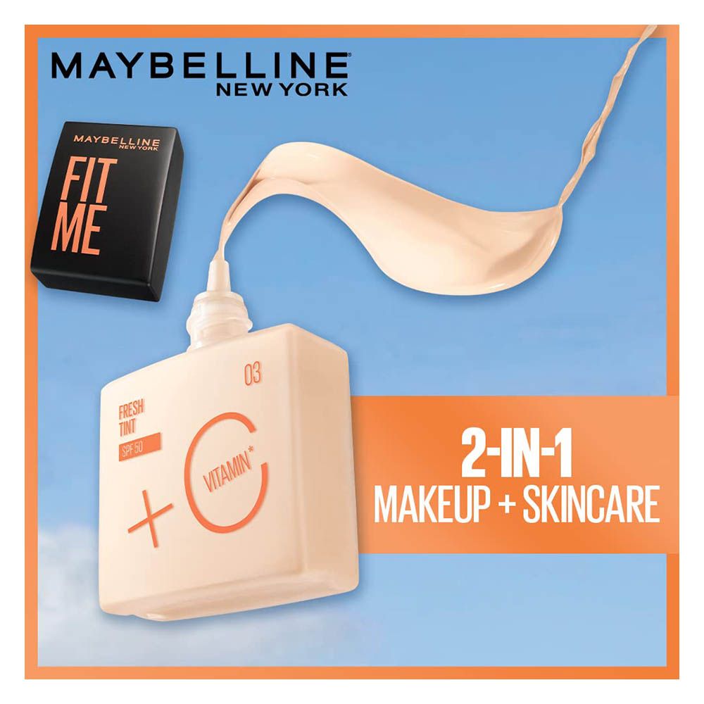 Maybelline Fit Me Fresh Tint Vit C + Spf 50 - 30Ml Shade 03