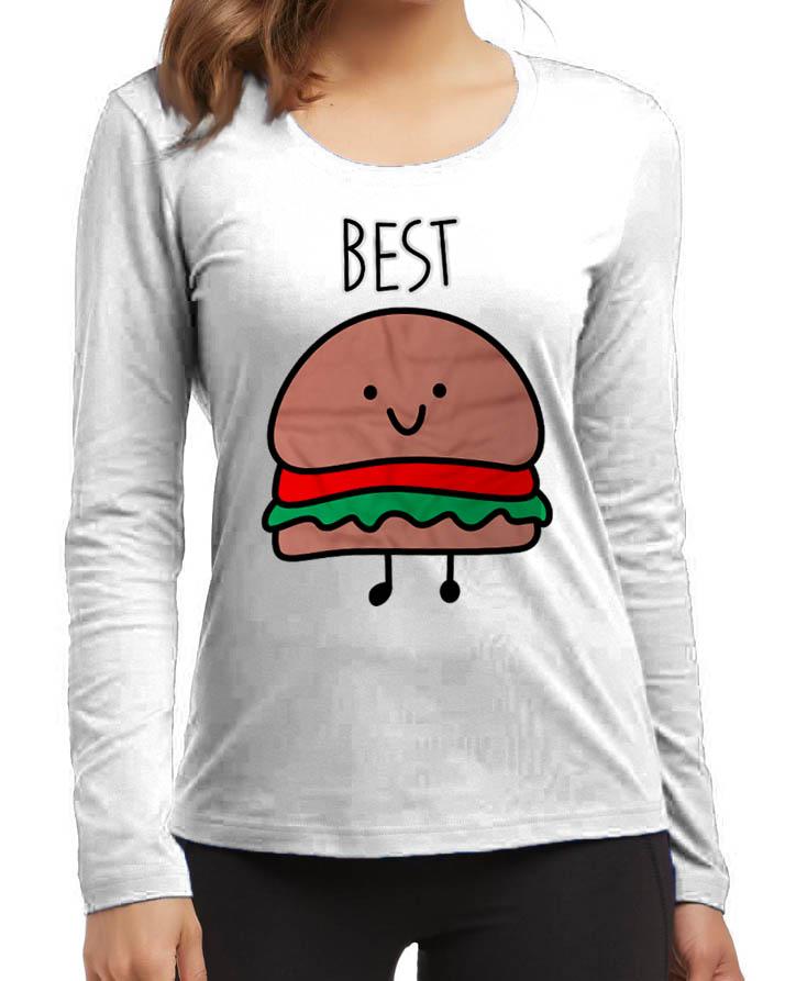 Burger High New Fashion White Excellent Quality High Graphic Full T-Shirt - Front View - AceCart