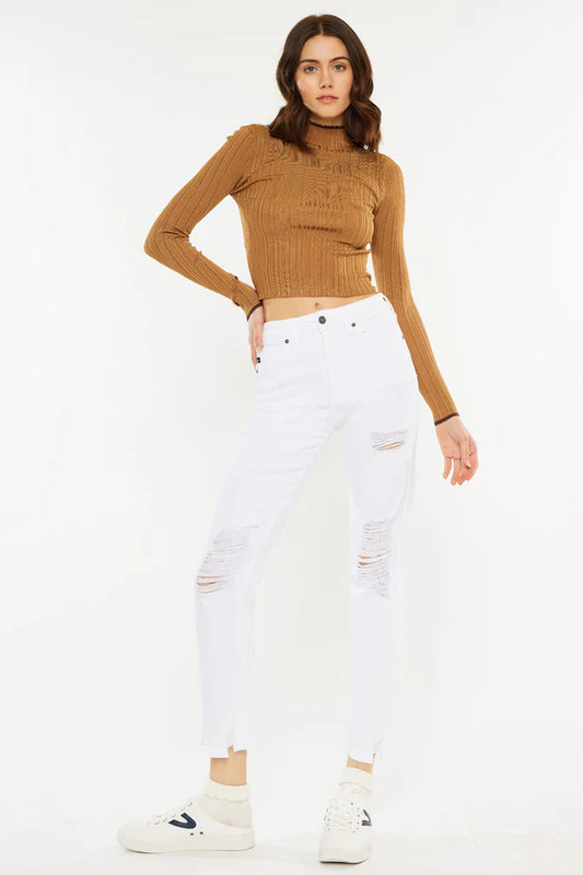 Haven Ultra High Rise Slim Straight Leg Jeans