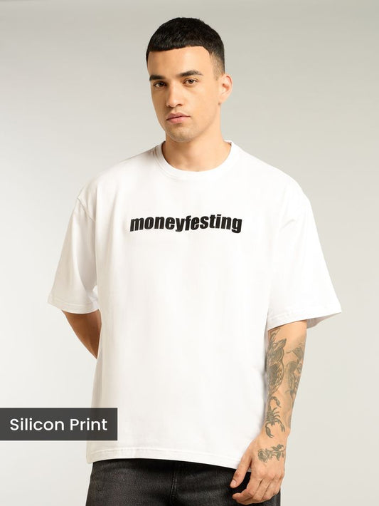 White Moneyfesting Oversized T-Shirt