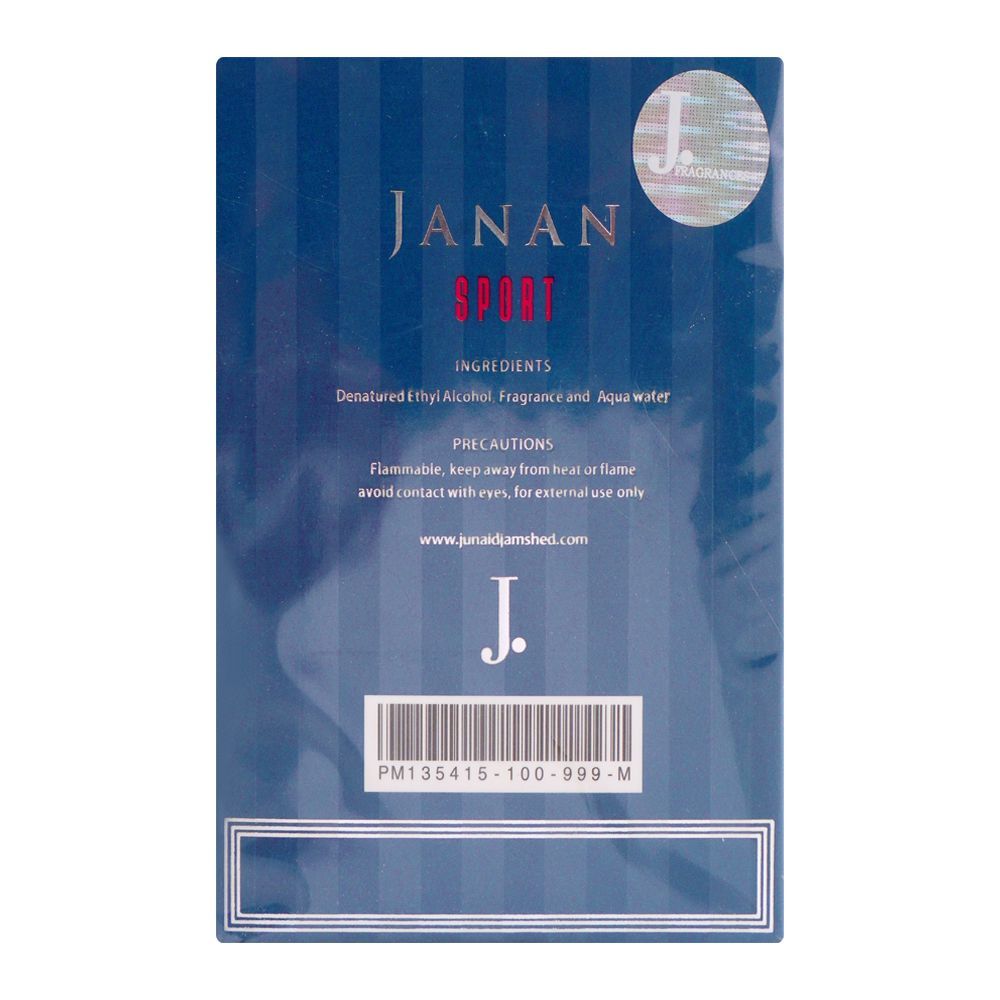 Junaid Jamshed J. Janan Sport Eau De Parfum, Fragrance For Men, 100ml