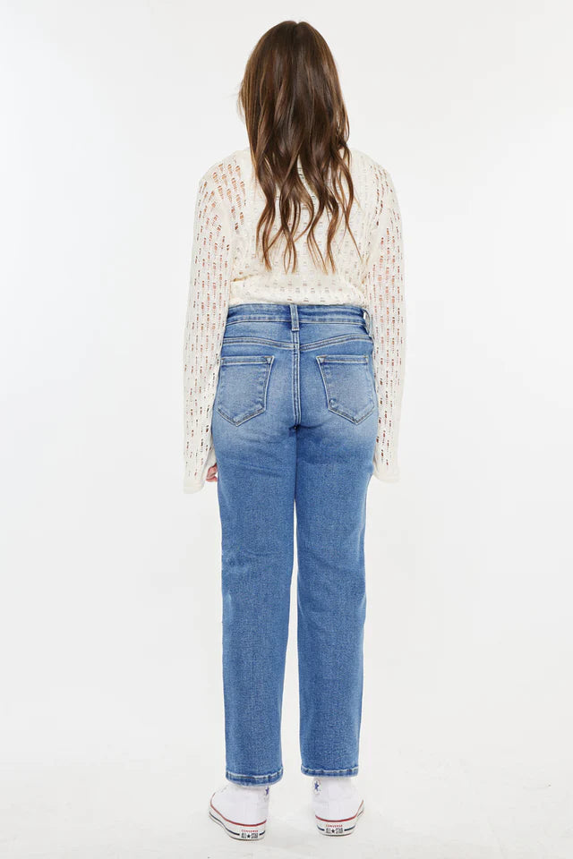 Sarah High Rise Kid Straight Jeans