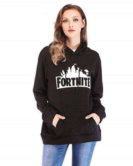 BLACK FORTNITE HOODIE FOR womens - AceCart Warm Hooded Sweatshirt in Black