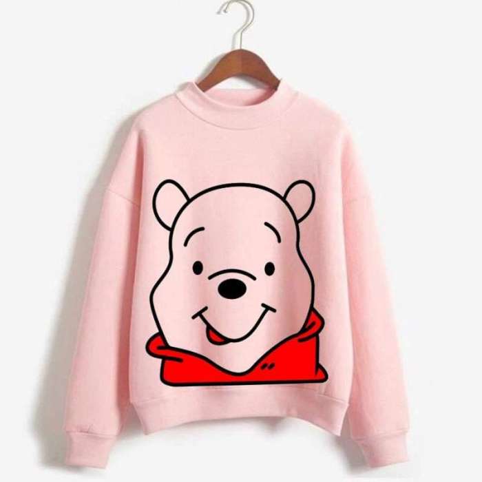 Pooh Sweatshirt - AceCart Warm Hooded Sweatshirt in Pink