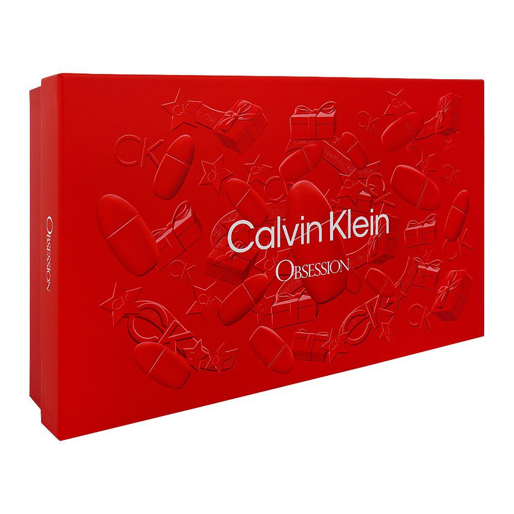 Calvin Klein Obsession Gift Set, For Women, Eau De Parfum 100ml + Purse Spray 15ml + Body Lotion 100ml + Body Wash 100ml