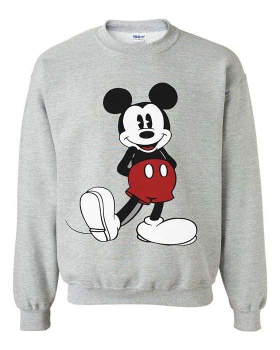 Mickey Mouse Sweatshirt - AceCart Warm Hooded Sweatshirt in Grey