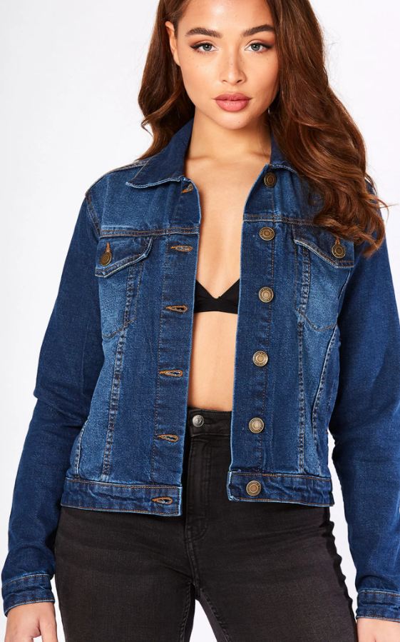 Dark Blue Women Denim Jacket