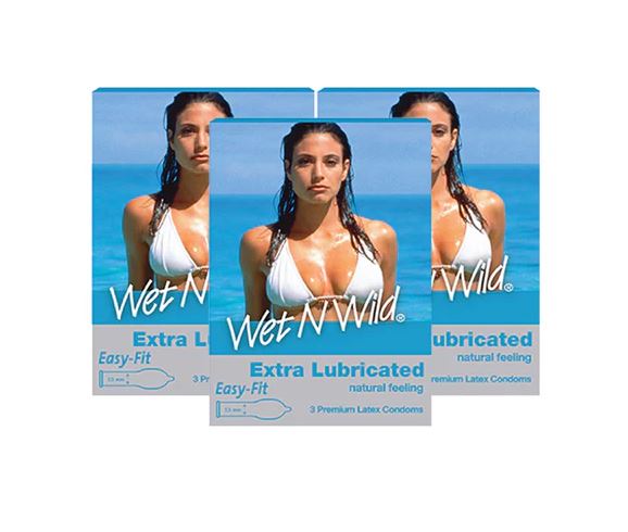 Wet N Wild® Extra Lubricated Condoms 3's [Bundle of 3 Boxes]