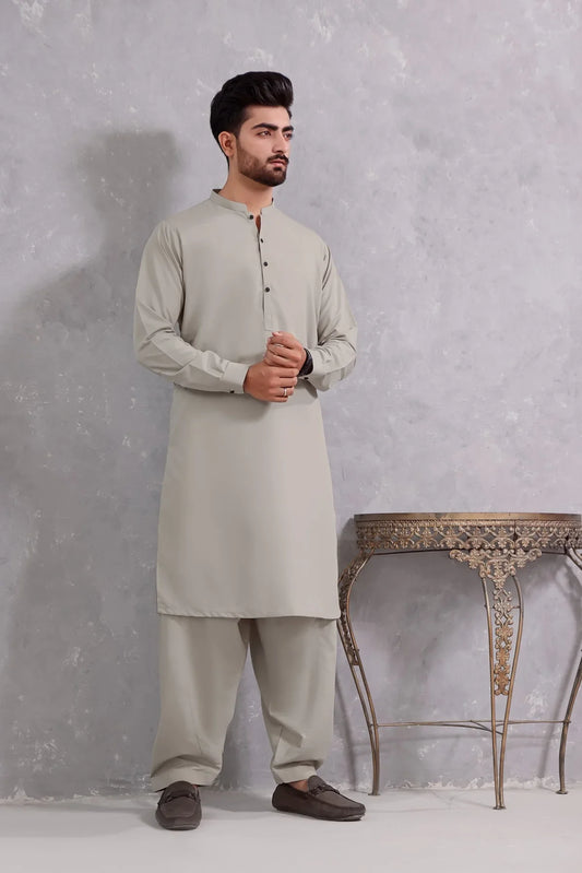 Arctic Elegance: Iceberg Green Shalwar Kameez For Mens