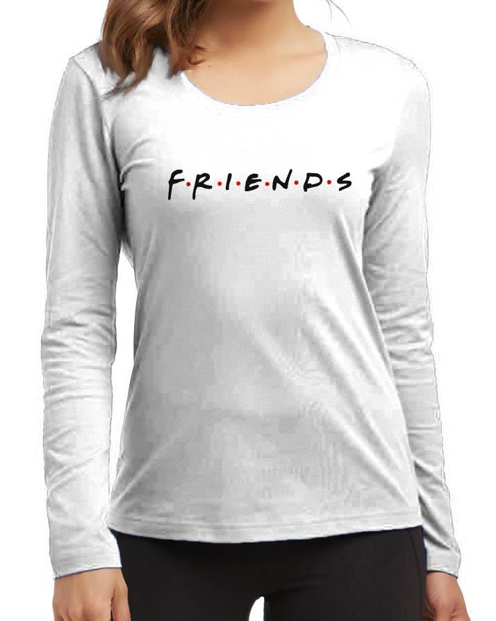 Friends New Fashion White Quality High Printed Design High Quality Full - Front View - AceCart