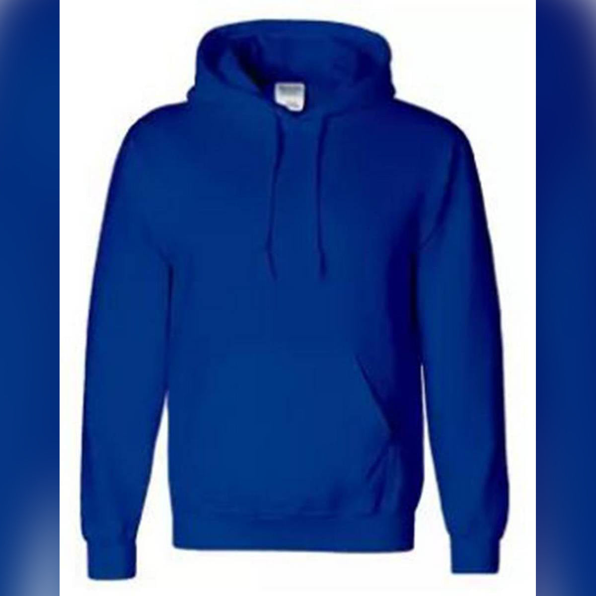 Royal Blue Plain Cotton Hoodie Blue Hoody For Men