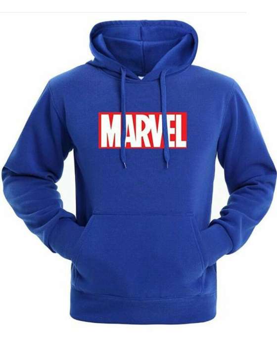 ROYAL BLUE MARVEL HOODIE FOR womens - AceCart Warm Hooded Sweatshirt in Blue