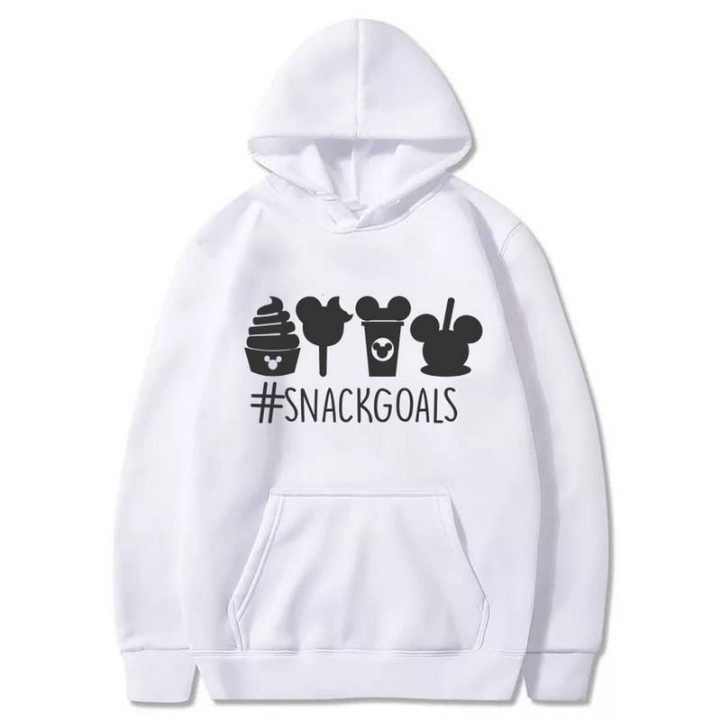 Snack Goals Printed Fleece Full Sleeves Pull Over Hoodie For Women And Men