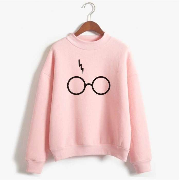 Harry Potter Baby Pink Printed Sweatshirt For women - AceCart Warm Hooded Sweatshirt in Pink