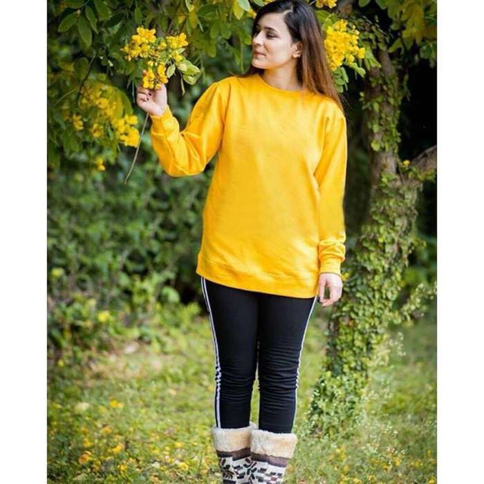 Yellow Sweat Shirt For womens - AceCart Warm Hooded Sweatshirt in Yellow