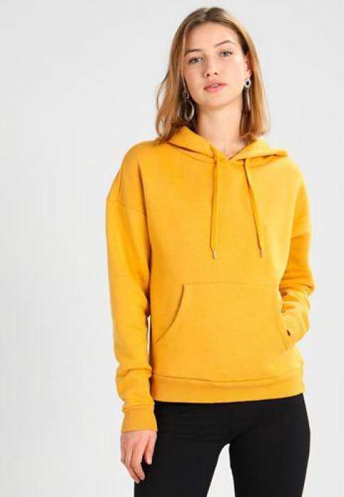 Ace Fleece Full sleeves Hoodie with pockets - AceCart Warm Hooded Sweatshirt in Yellow