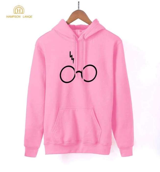 Harry Potter Stylish Pink Printed Hoodie For Women - AceCart Warm Hooded Sweatshirt in Pink