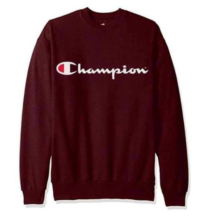 Champions 100% Fleece Round necked womens printed Sweatshirt - AceCart Warm Hooded Sweatshirt in Maroon