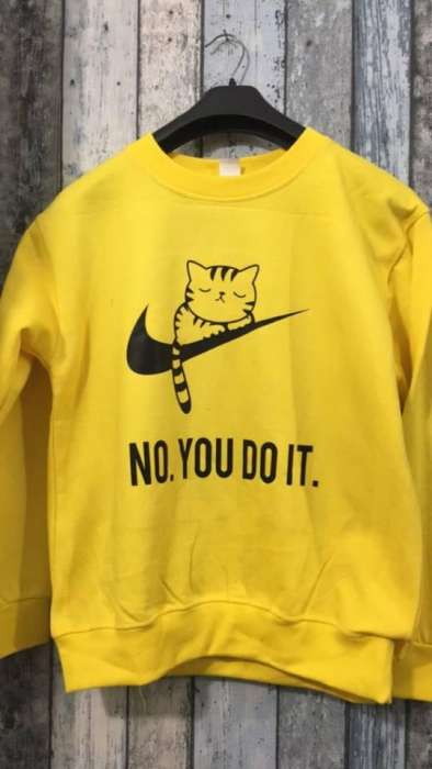 No You Do it Sweatshirt - AceCart Warm Hooded Sweatshirt in Yellow