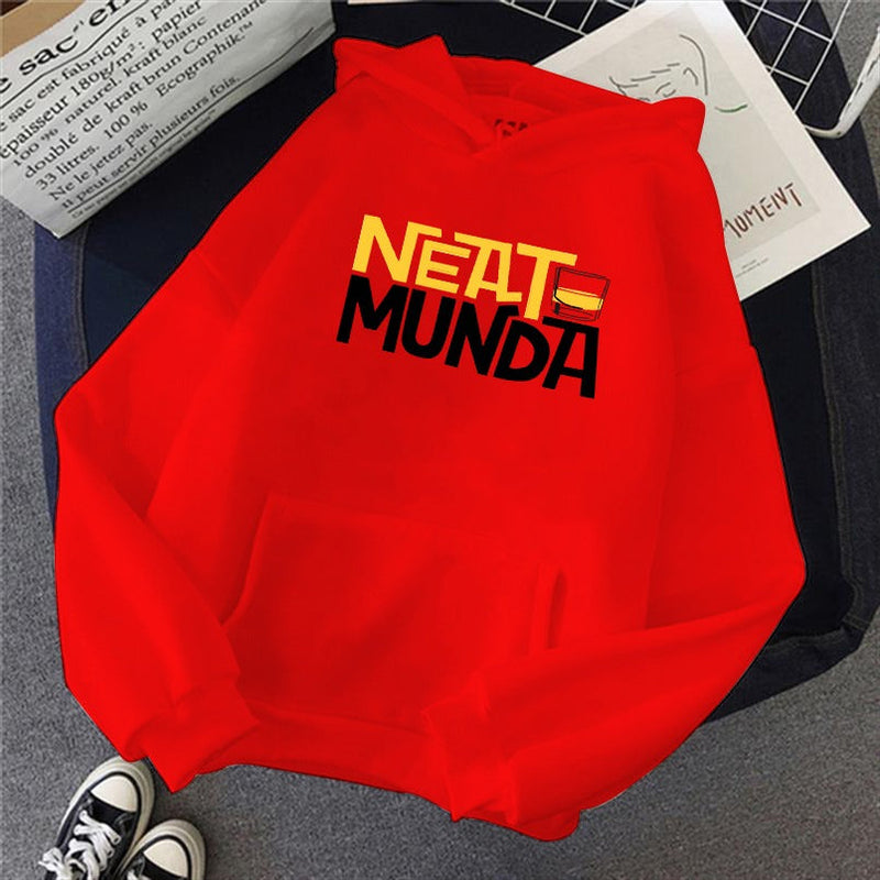 Neat Munda Fleece Full Sleeves Pull Over Hoodie For Men