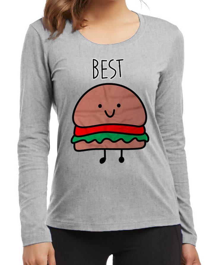 High Burger New Fashion Grey Excellent Quality High Graphic Full T-Shirt - Front View - AceCart