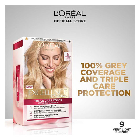 L'Oreal Paris Excellence Hair Color, Very Light Blond 9 -  Front View