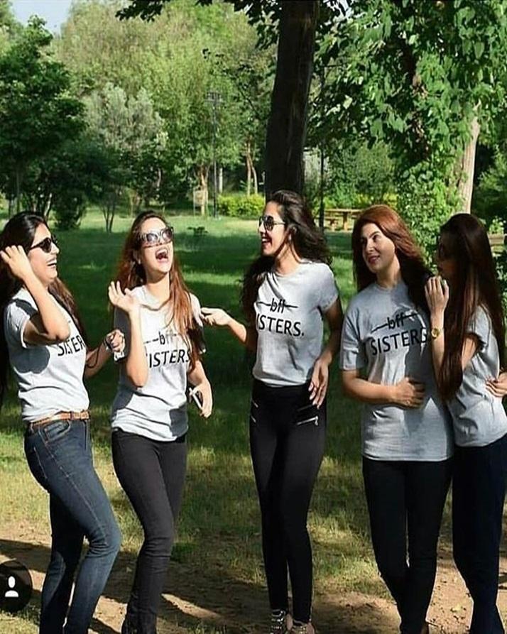 Pack Of 5 - Grey Cotton Printed TShirt For Women - Front View - AceCart