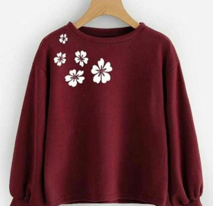 White Floral Custom Print Sweatshirt - AceCart Warm Hooded Sweatshirt in Maroon