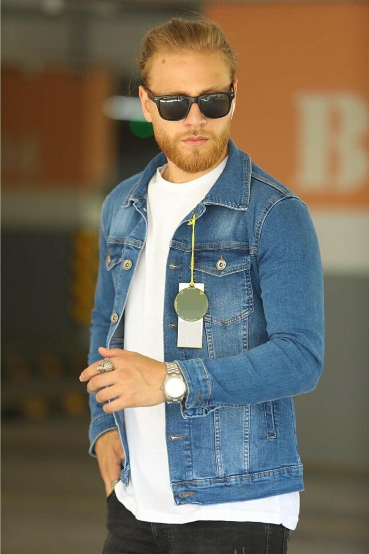 Ace Mens Denim Jacket Stretchable Fine Lycra S Blue