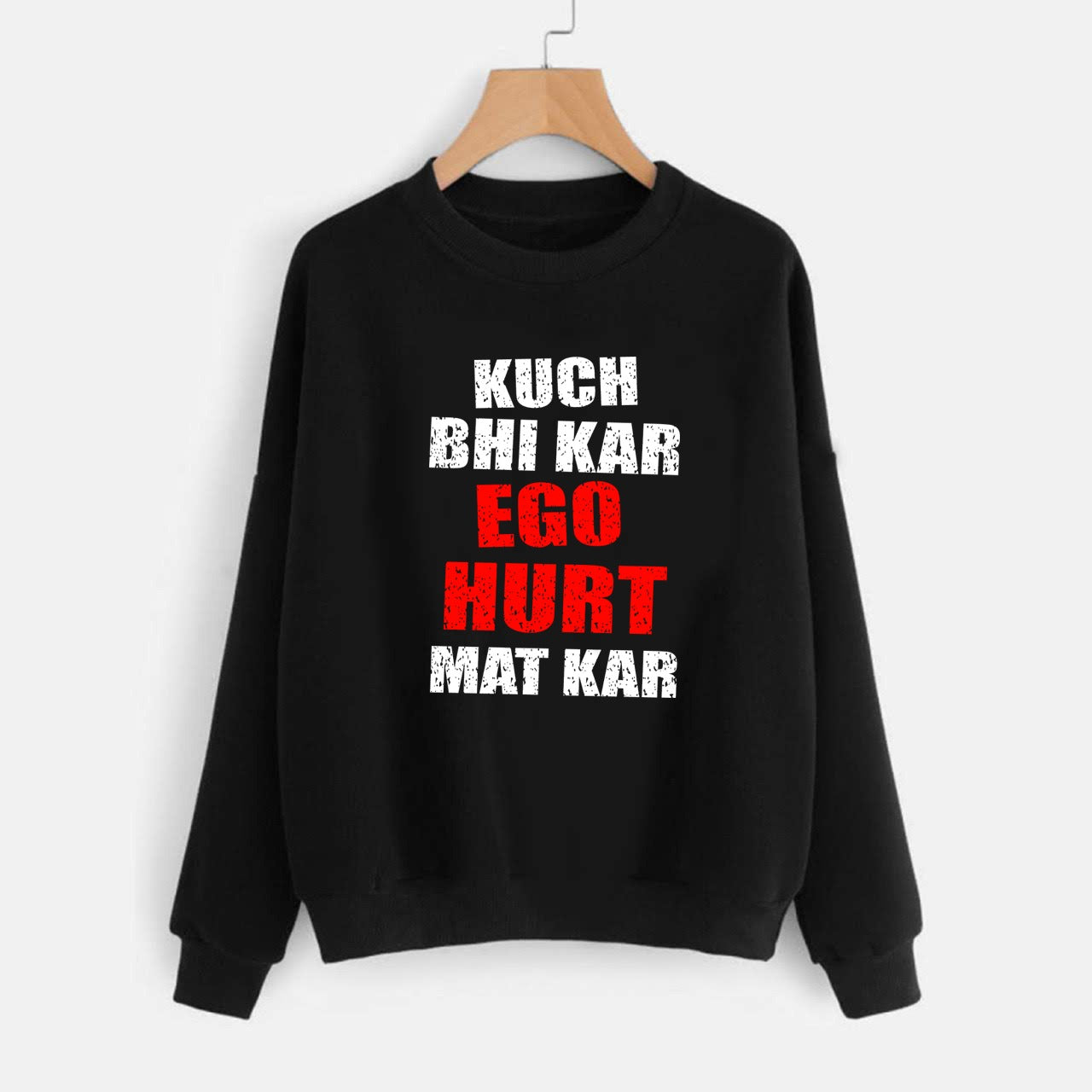 Hurt Mat Kar Printed Fleece Full Sleeves Pull Over Sweatshirt For Men And Women