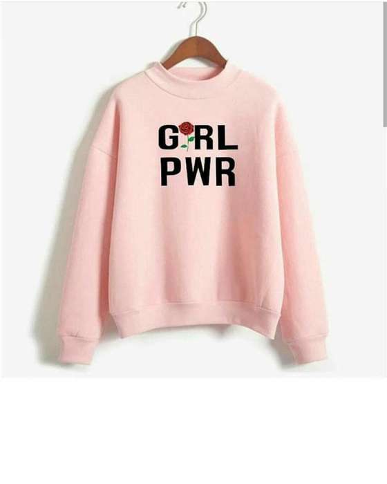 PINK PWR SWEATSHIRT FOR WOMEN 991 - AceCart Warm Hooded Sweatshirt in Pink