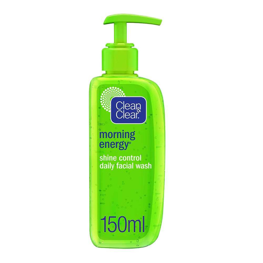 Clean & Clear Morning Energy Shine Control Daily Facial Wash, Oil Free, 150ml -  Front View