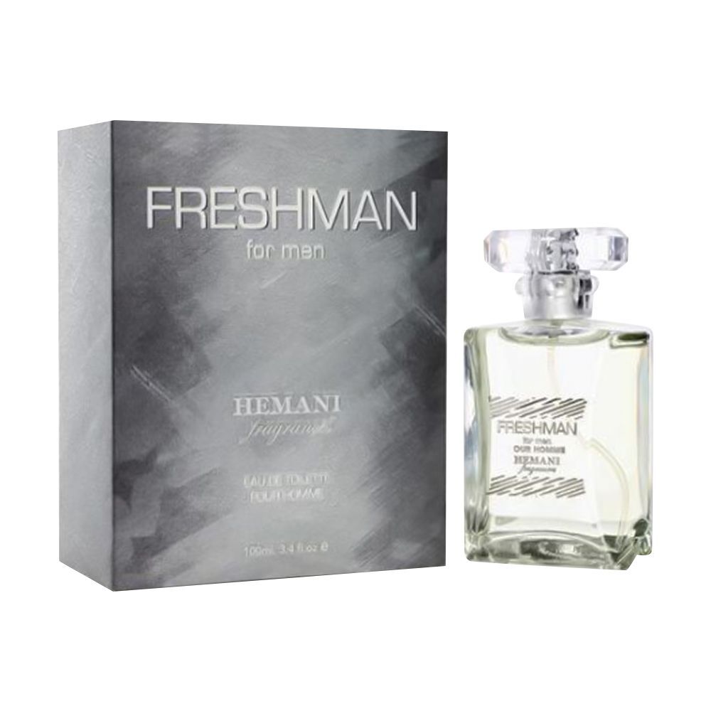 Hemani Freshman Pour Homme Eau De Toilette, For Men, 100ml - Front View