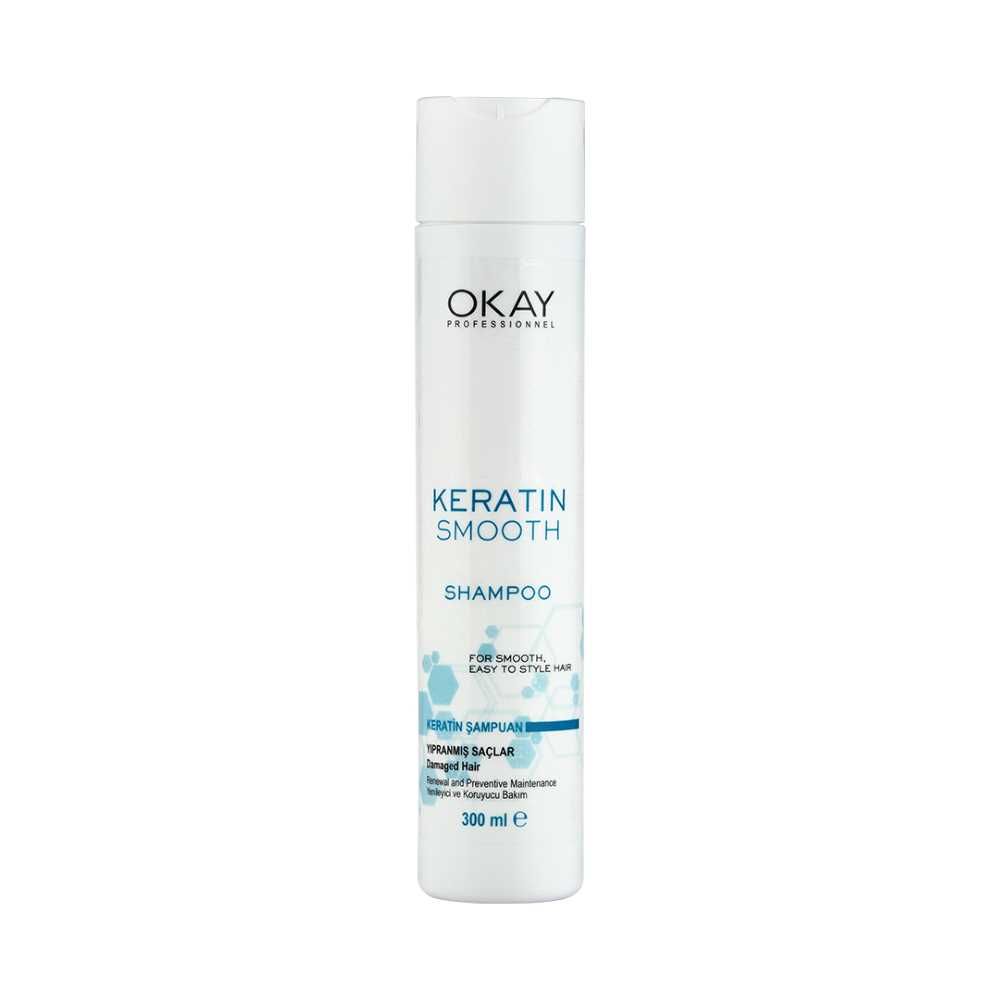 Okay Keratin Smooth Hair Shampoo, 300ml -  Front View