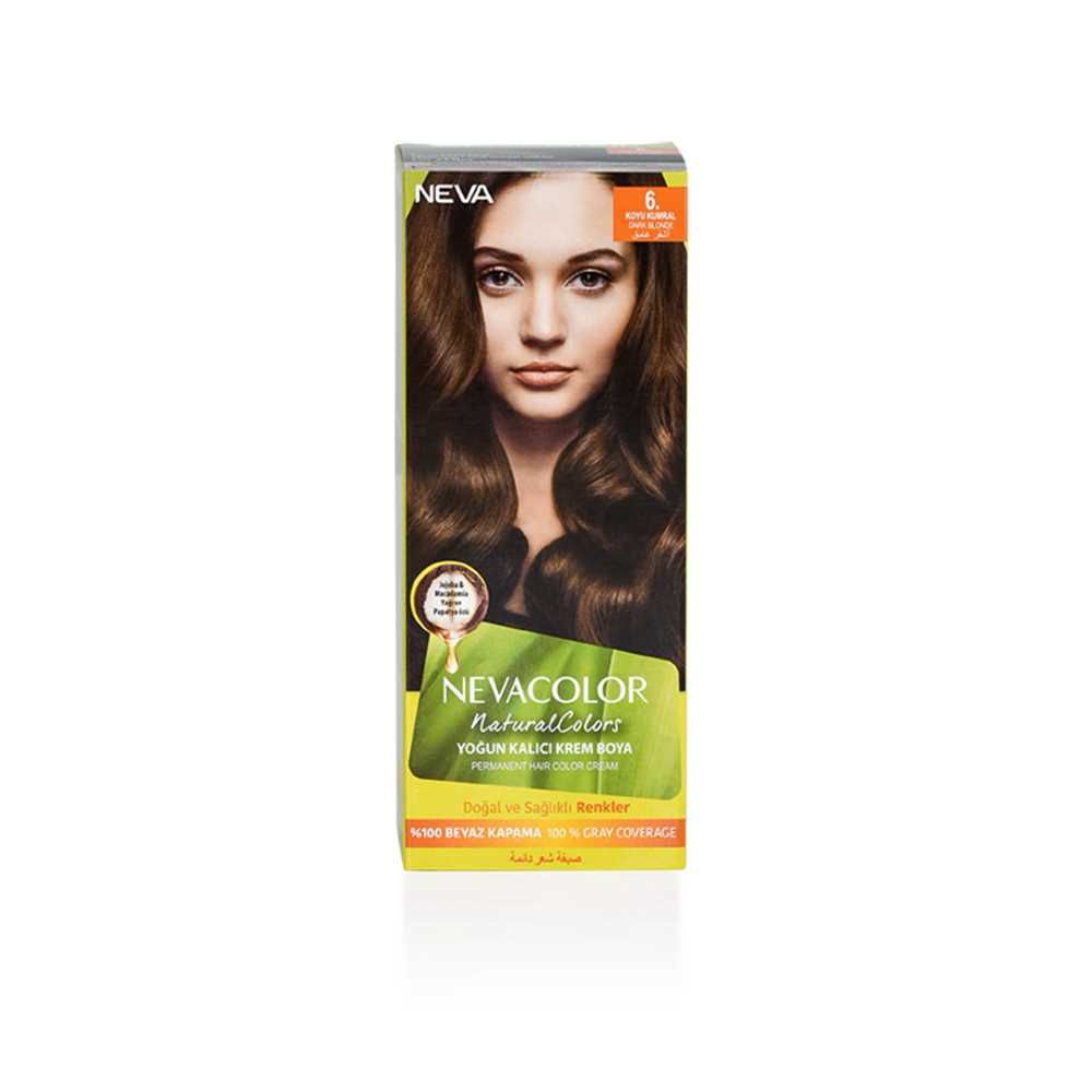 Neva Hair Color, 50ml, Kit Pack No. 6 Dark Blonde -  Front View