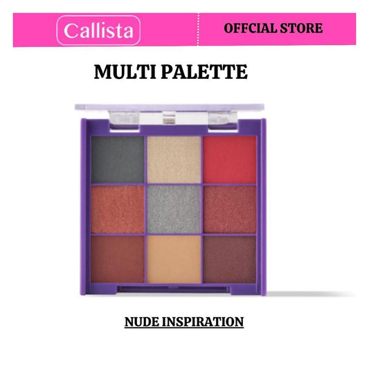 Callista Multi Palette, Vegan, High Color Payoff & Soft Texture, 0.79g X 9, 102 Nude Inspiration - Front View