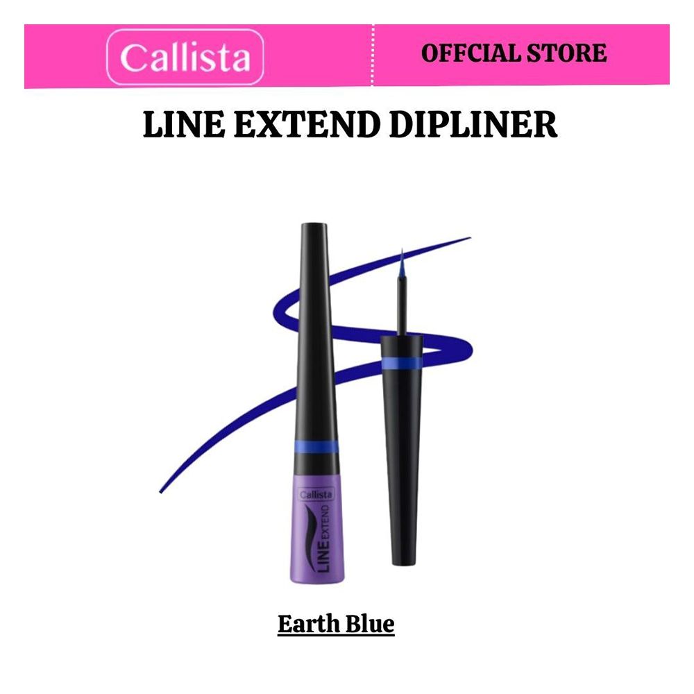 Callista Line Extend Dipliner, Vegan, Fragrance & Cruelty Free, Almond Oil, Vitamin E, 3.5ml, 03 Blue - Front View