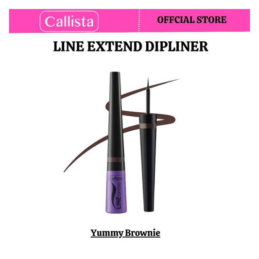 Callista Line Extend Dipliner, Vegan, Fragrance & Cruelty Free, Almond Oil, Vitamin E, 3.5ml, 02 Brown - Front View