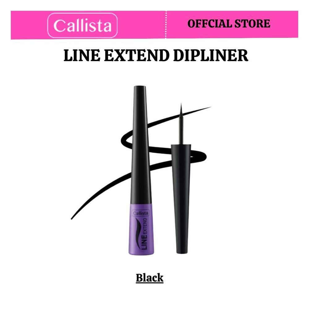 Callista Line Extend Dipliner, Vegan, Fragrance & Cruelty Free, Almond Oil, Vitamin E, 3.5ml, 01 Black - Front View