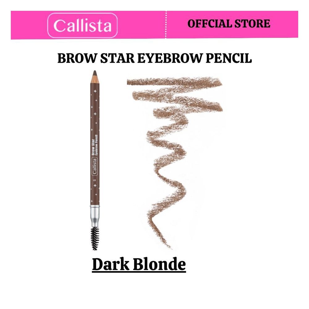 Callista Brow Star Eyebrow Pencil, Long Lasting Waterproof Formula, 01 Dark Blonde - Front View