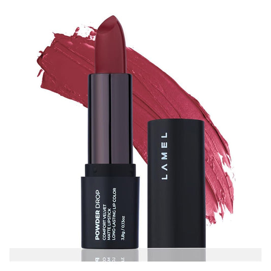 LAMEL Powder Drop Long Lasting Matte Lipstick, 404 Rosewood - Front View