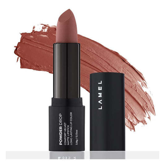 LAMEL Powder Drop Long Lasting Matte Lipstick, 405 Banger Pink - Front View