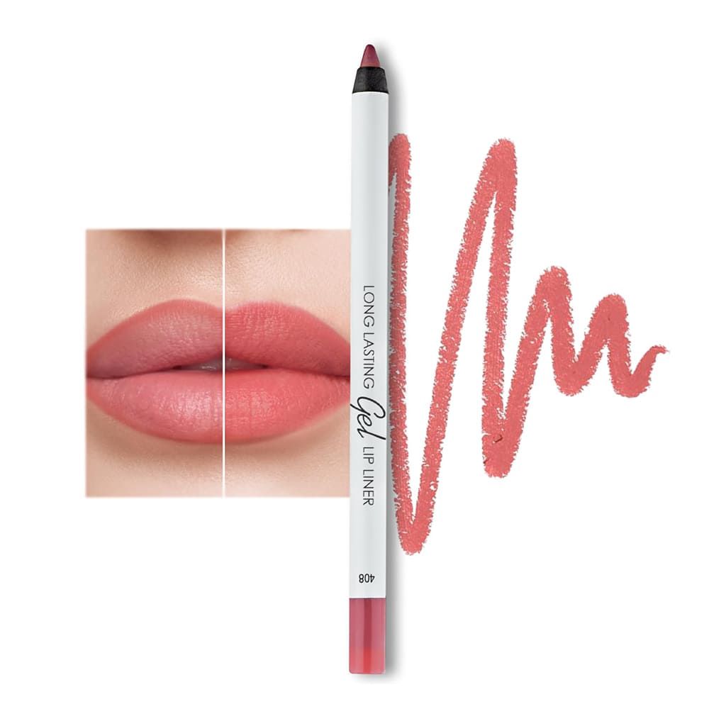 LAMEL Long Lasting Gel Lip Liner, 1.7g, 408 Pink Plum