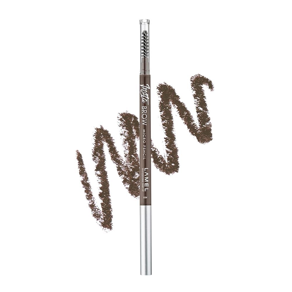 LAMEL INSTA Micro Long-lasting Eye Brow Pencil, 0.12g, 403 Latte - Front View