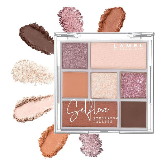 LAMEL Selflove Eyeshadow Palette, 7 Shades, 8.5g, Charmed 401 - Front View