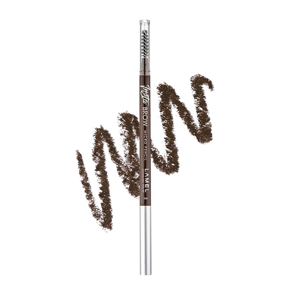 LAMEL INSTA Micro Long-lasting Eye Brow Pencil, 0.12g, 402 Chocolate - Front View